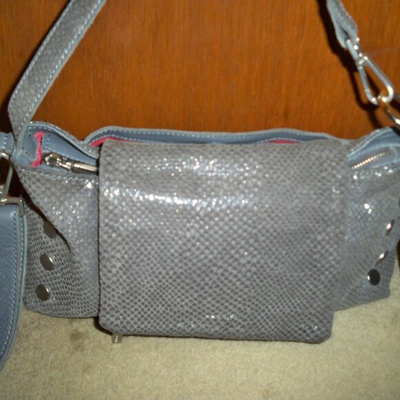 Hammitt VIP Skyline Snake Satchel Leather Handbag Gunmetal Hardware $495, VGUC!! - Picture 2 of 5